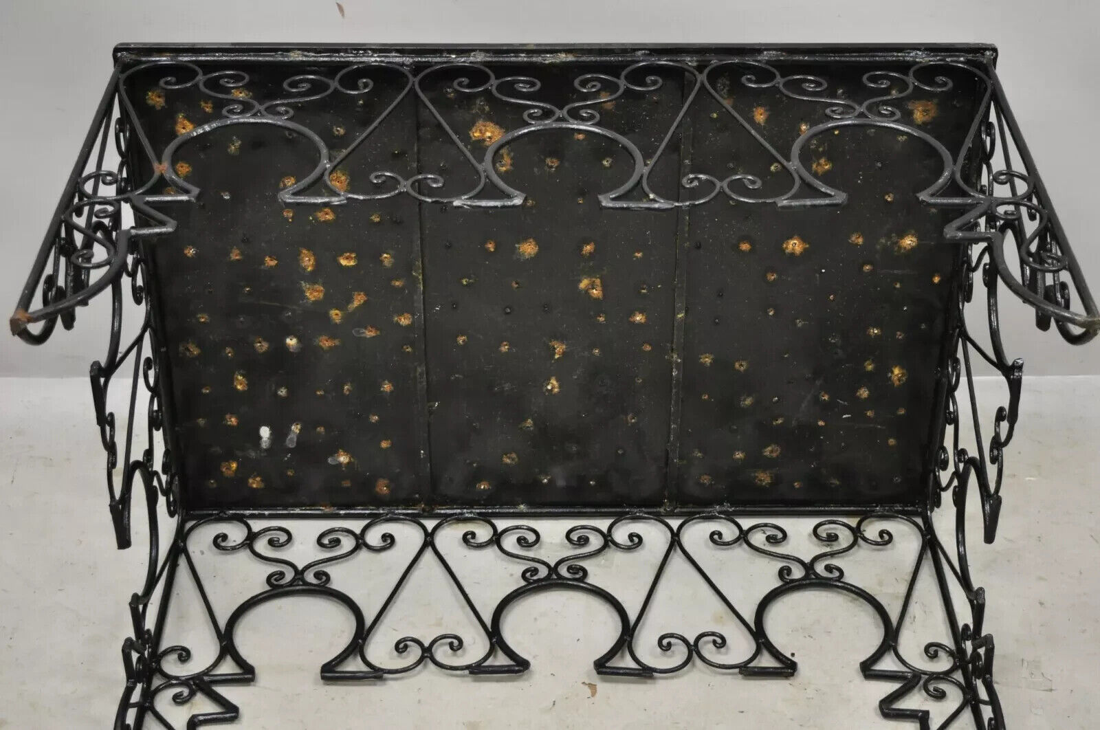 Arts & Crafts Ceramic California Tile Wrought Iron Coffee Table attr. Catalina