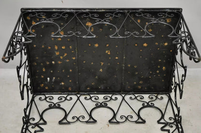 Arts & Crafts Ceramic California Tile Wrought Iron Coffee Table attr. Catalina