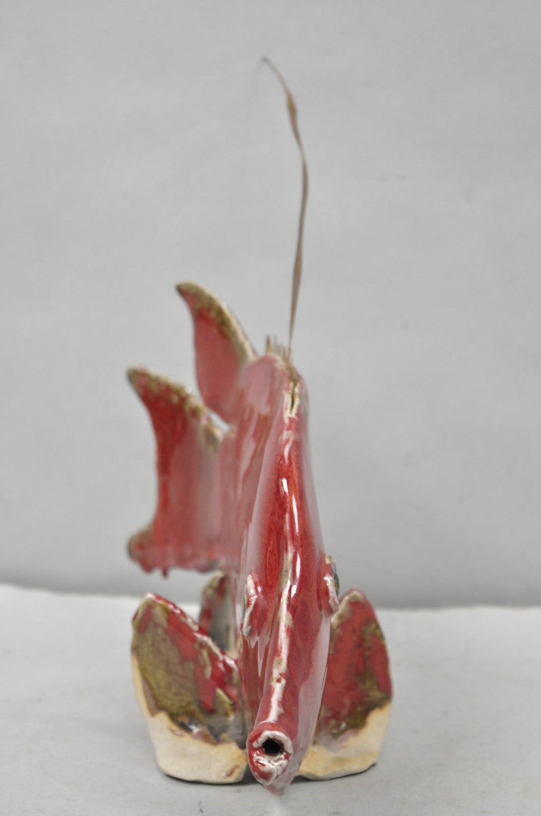 Vintage Mid Century Modern Ceramic Pottery Red Fish by Harry Guthrie Phillips