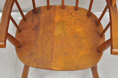 Antique Colonial Style Bentwood Maple Small Child's Windsor Arm Chair