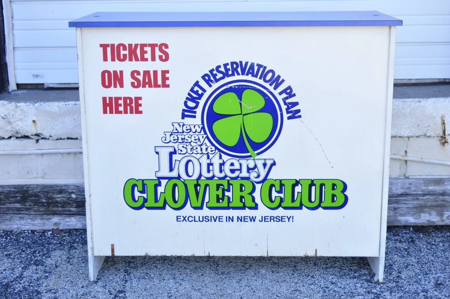 New Jersey Lottery Tickets Lottery Clover Club Advertisement Stand Kiosk Counter