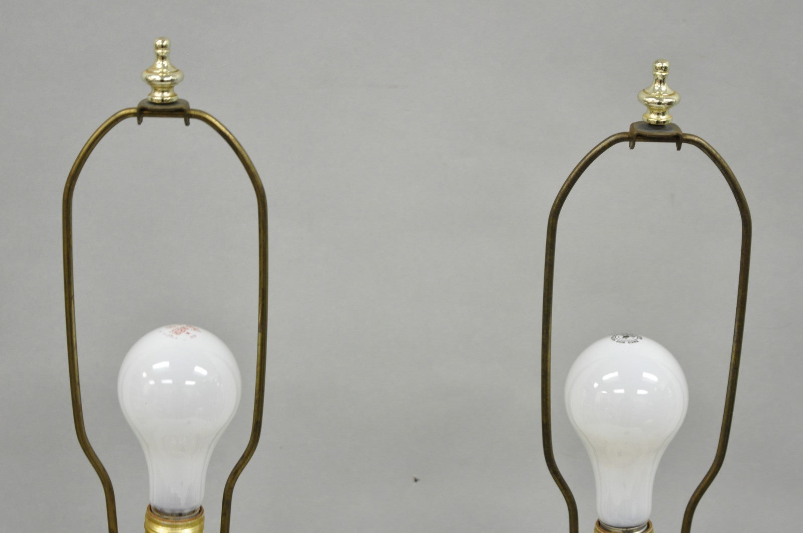 Vintage Chinoiserie Heavy Leaded Glass Wheat Sheaf Ginger Jar Table Lamps, Pair