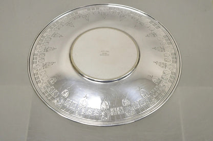 Antique Wallingford Silver Plated Victorian 10" Round Decorated Dish Platter