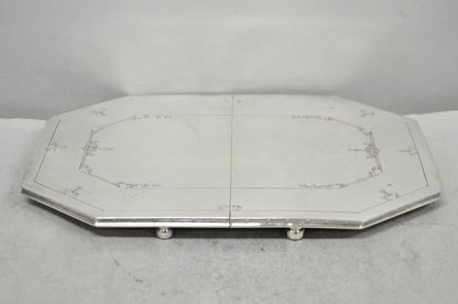 Antique Sheffield Victorian Silver Plated Expanding Octagonal Pot Trivet
