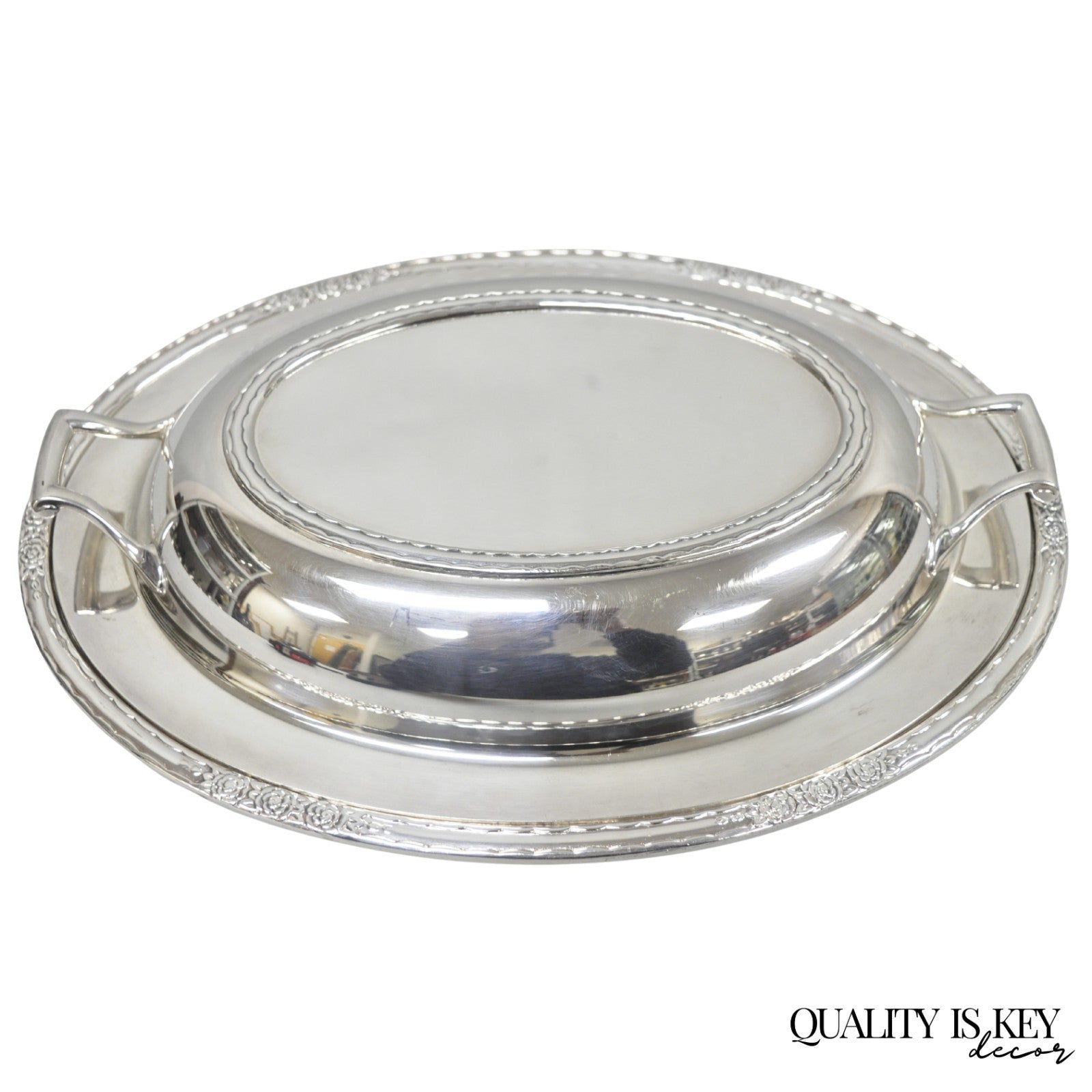 International Silver Co "Camille" Silver Plated Covered Vegetable Serving Dish