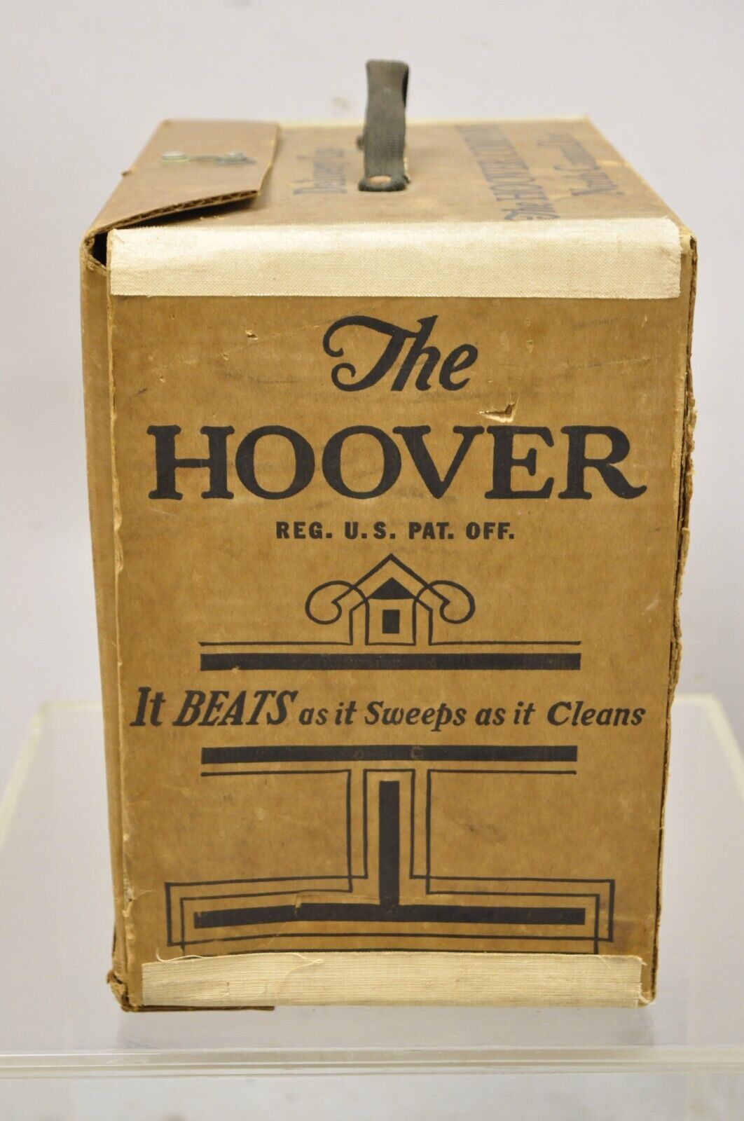 The Hoover Co Model 450 Advertisement Cardboard Box NRA Sticker Delivery Box