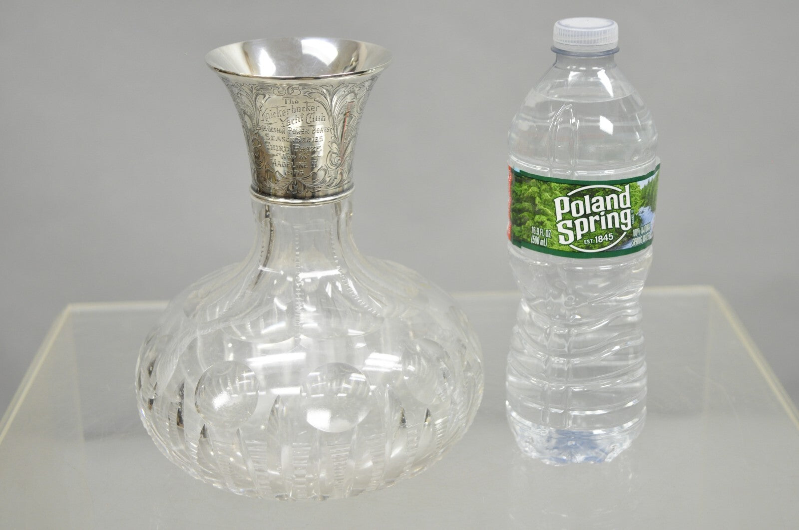 Knickerbocker Yacht Club 1905 Power Boats Trophy Gorham Sterling Silver Decanter