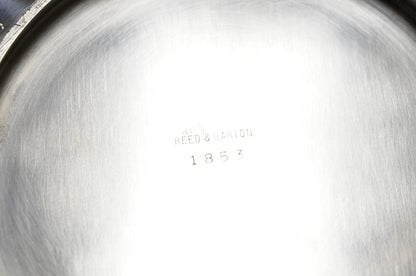 Reed & Barton 1853 Modern Silver Plated Scalloped 14" Round Dish Serving Platter
