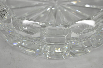 Vintage Highcrest by Mikasa Large 7" Leaded Crystal Glass Ashtray Cube Pattern
