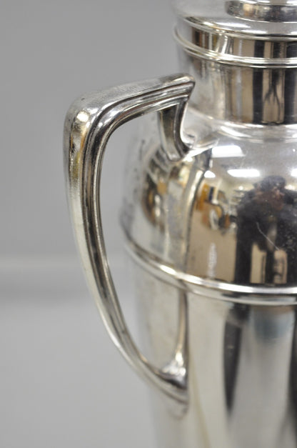 Bernard Rices Sons Art Deco Silver Plated Martini Cocktail Shaker "S" Monogram