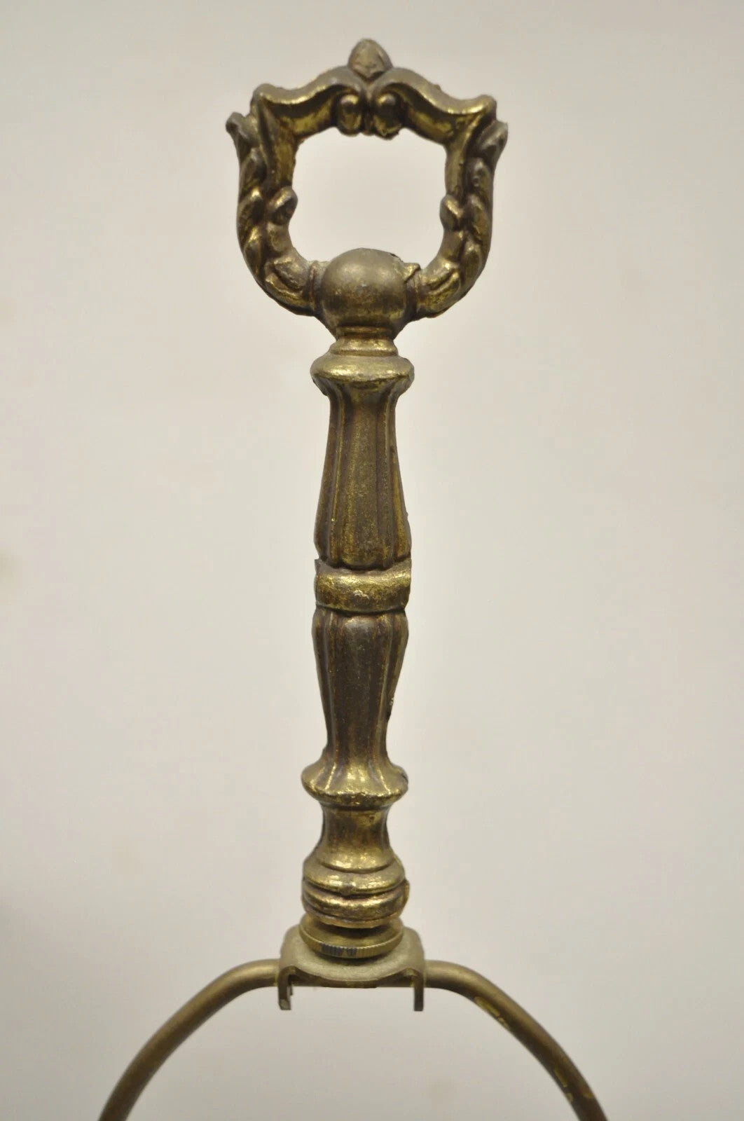 Vintage Mid Century Modern Blue Drip Glazed Sculpted Ceramic Pottery Table Lamp