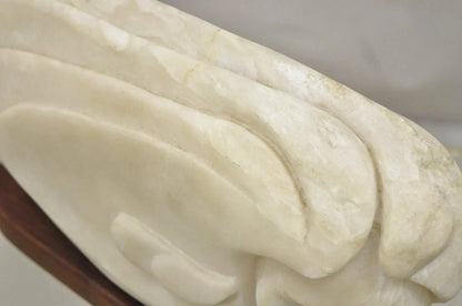 Vintage Bud Miller 1989 Native American Carved Alabaster Double Sided Sculpture