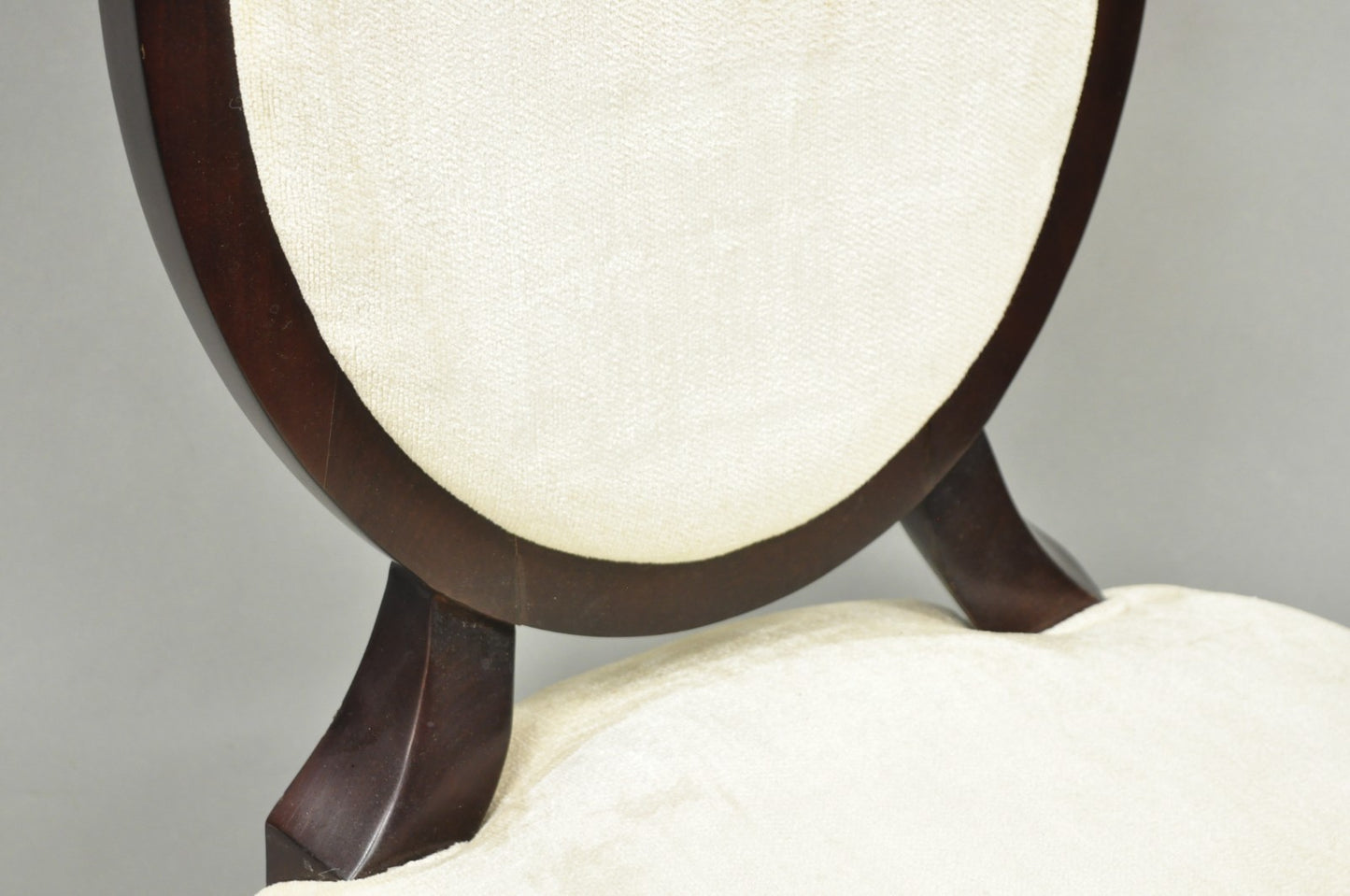 Barbara Barry for Baker Oval X-Back Mahogany Stain Dining Chairs - Set of 6