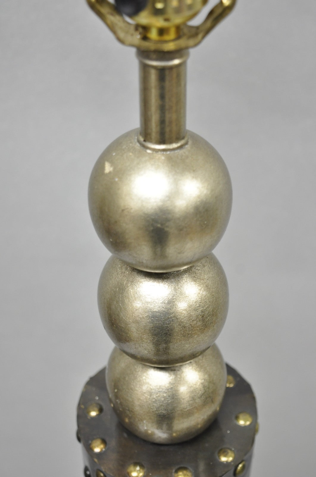 Vintage Leeazanne Postmodern Art Deco Style Metal Tapered Skyscraper Floor Lamp