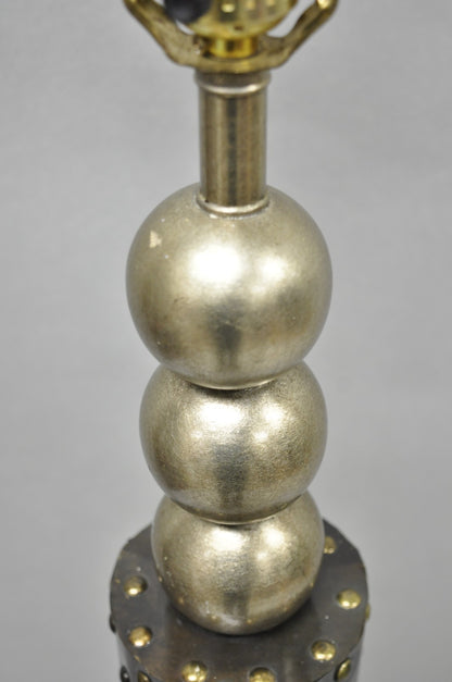 Vintage Leeazanne Postmodern Art Deco Style Metal Tapered Skyscraper Floor Lamp