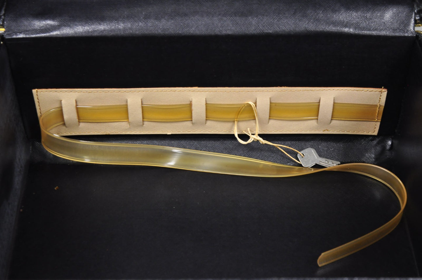 Vintage Art Deco Black & White Hard Case Travel Luggage Suitcase - 2 Pc Set