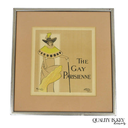 Hyland Ellis "The Gay Parisienne" Framed Lithograph Print Les Maitres de lAffice