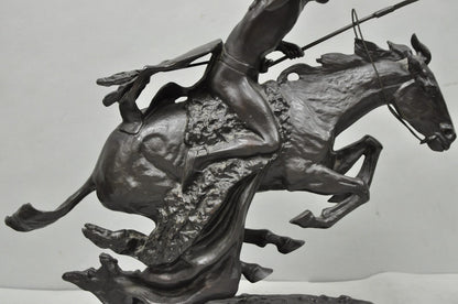 Frederic Remington "Cheyenne" Lost Wax Cast Bronze Native American Sculpture