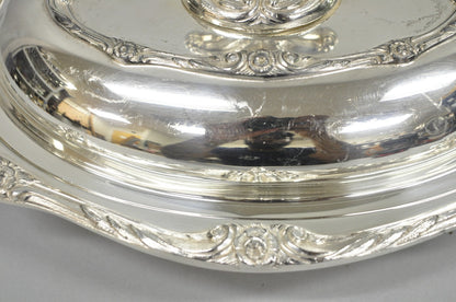 Vintage Rogers 1881 Glenrose Silver Plated Covered Vegetable Serving Dish
