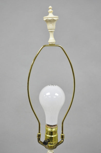 Antique Italian Blanc de Chine White Porcelain Perched Cockatoo Bird Table Lamp