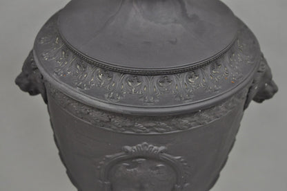 Warren Kessler French Neoclassical Empire Black Basalt Large Urn Table Lamp