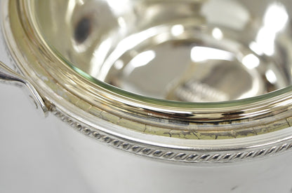 Vintage Victorian Silver Plated Reticulating Hinge Ice Bucket w/ "B" Monogram
