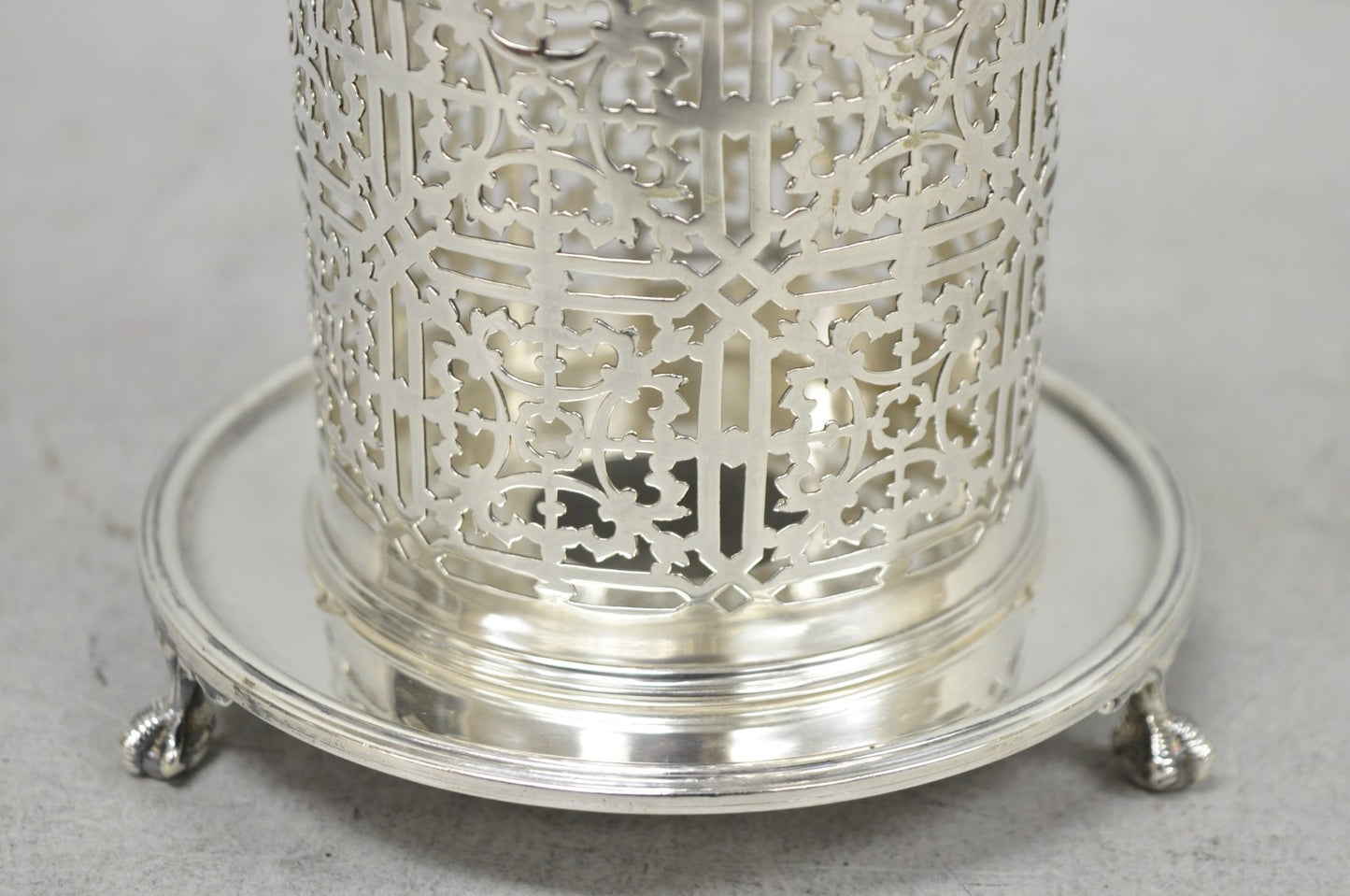 Antique Mappin & Webb Victorian Silver Plated Reticulated Covered Jelly Jar