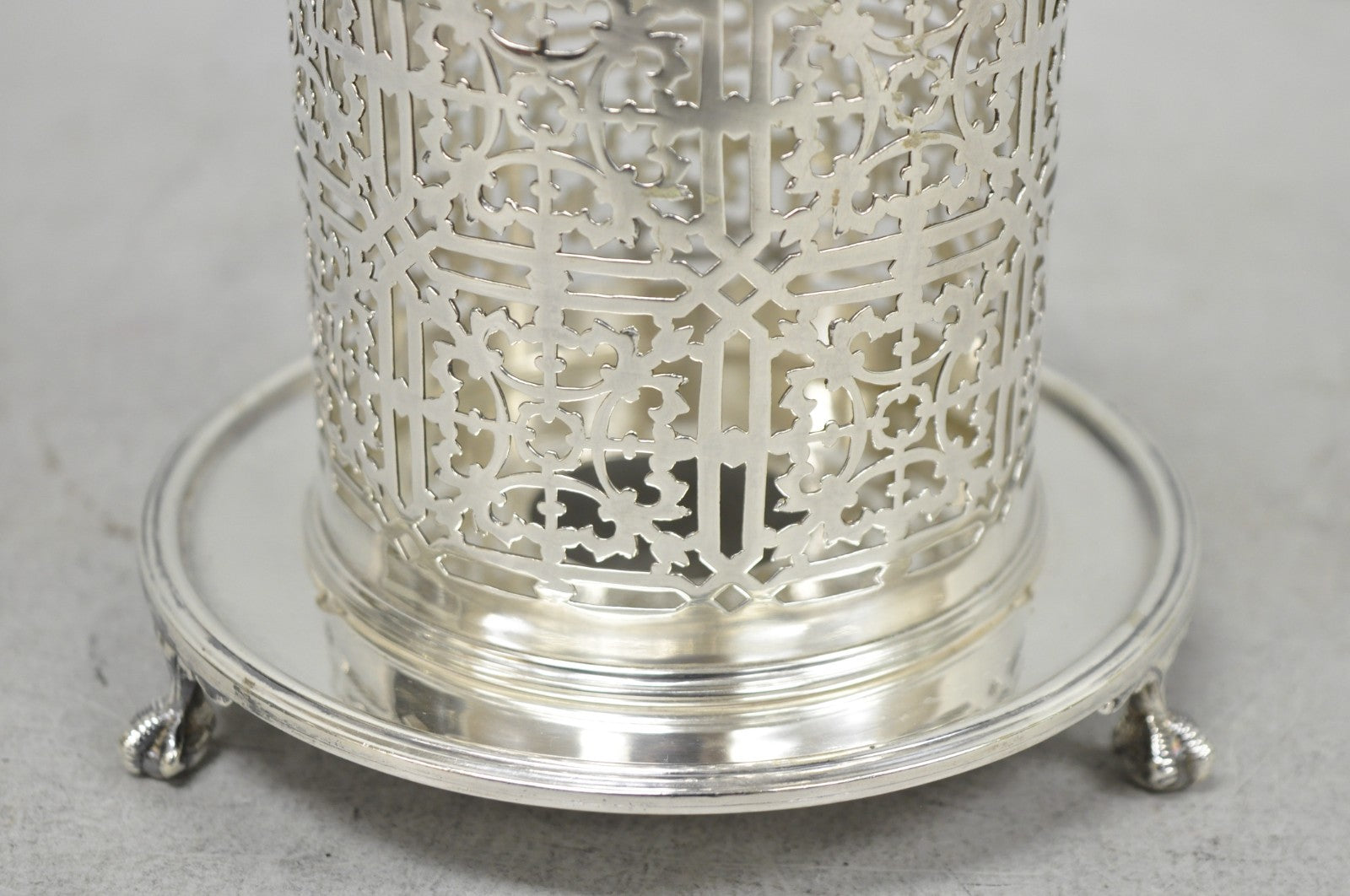 Antique Mappin & Webb Victorian Silver Plated Reticulated Covered Jelly Jar