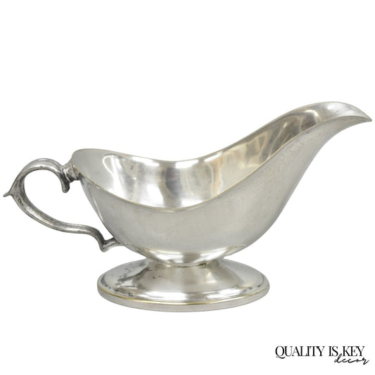 Vintage Victorian Silver Plated Trophy Cup Sauce Gravy Boat with Handle