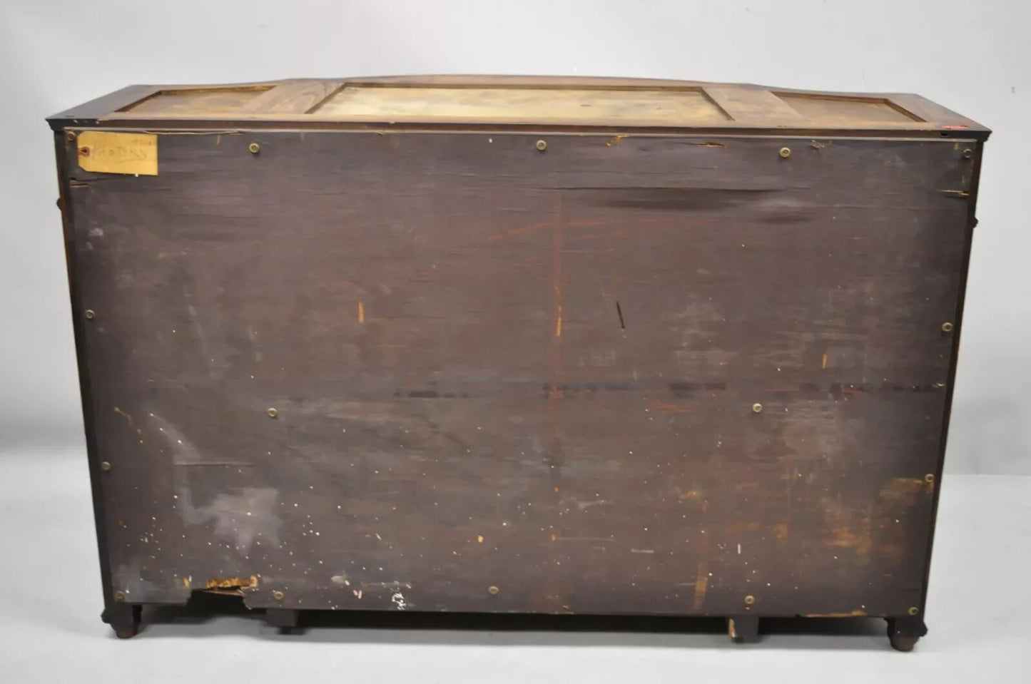 French Renaissance Louis XV Marble Top Marquetry Inlay Sideboard Buffet Commode