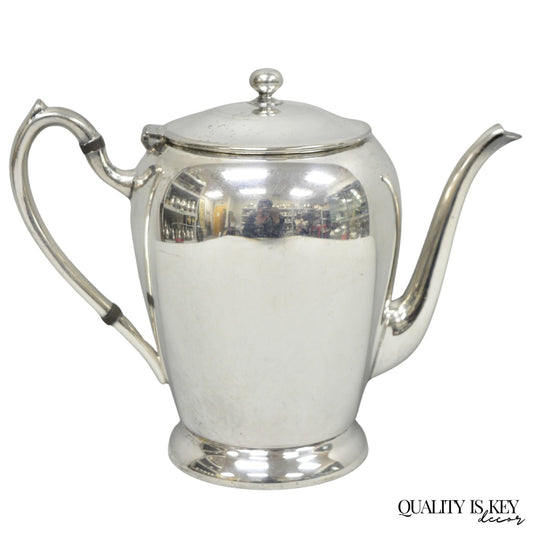 Vintage Abraham & Straus Victorian Silver Plated Bulbous Coffee Pot Teapot