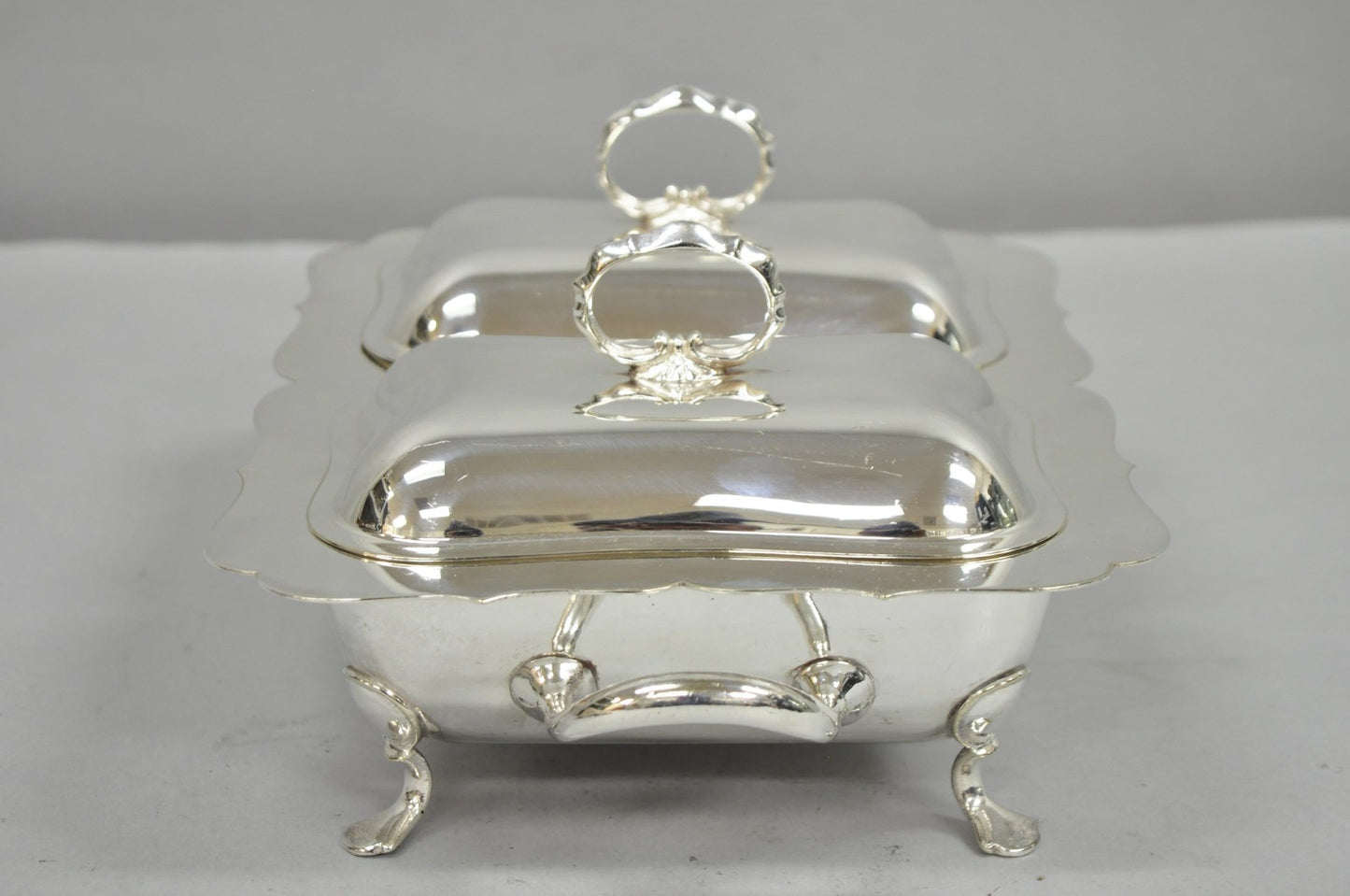 English Regency Double Rectangular Small Chafing Dish by Alexander Clark, London