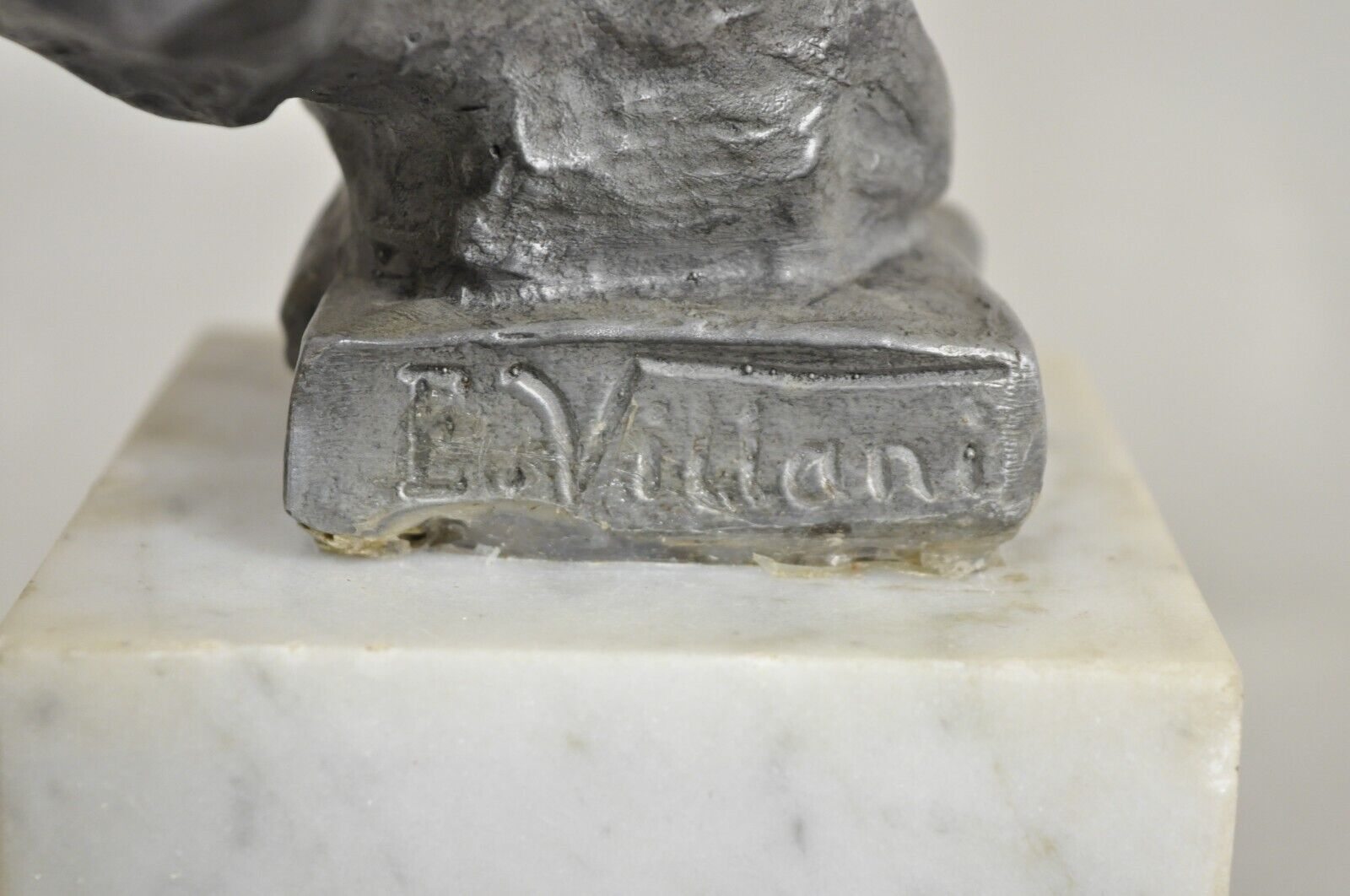 Antique Emmanuel Villanis "Saida" Pewter Clad Female Bust Sculpture Statue