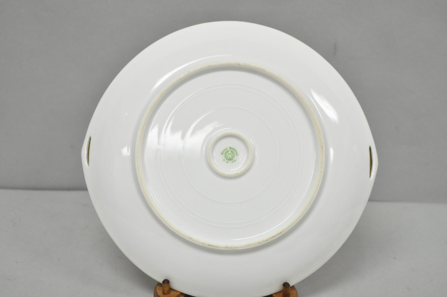 Antique Nippon Hand Painted Porcelain Gold Gilt Swan & Lake Scene Cabinet Plate