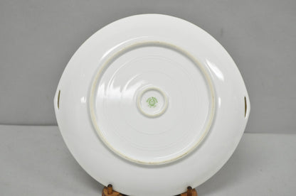Antique Nippon Hand Painted Porcelain Gold Gilt Swan & Lake Scene Cabinet Plate