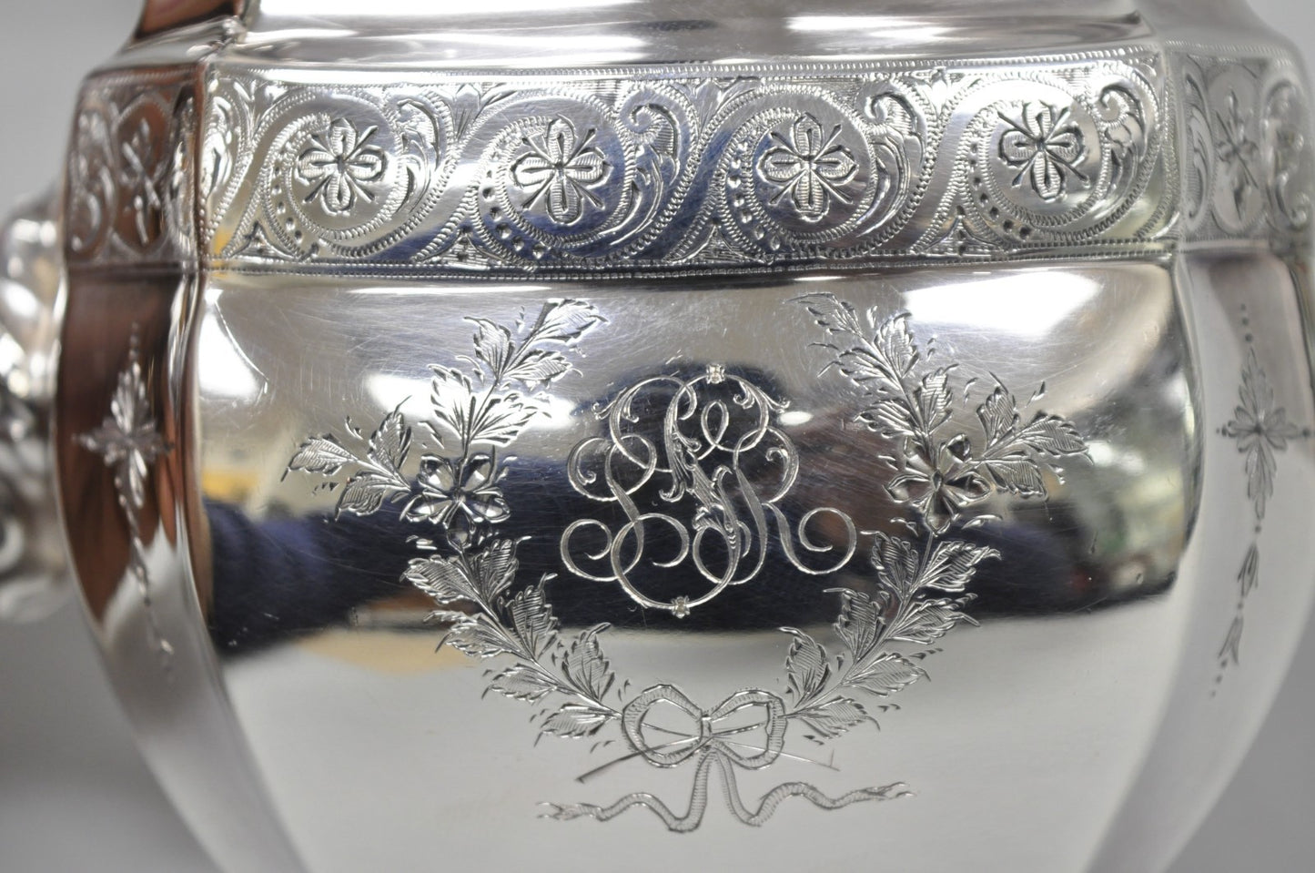 Antique Bailey Banks & Biddle English Edwardian Silver Plated Tea Set - 4 Pcs