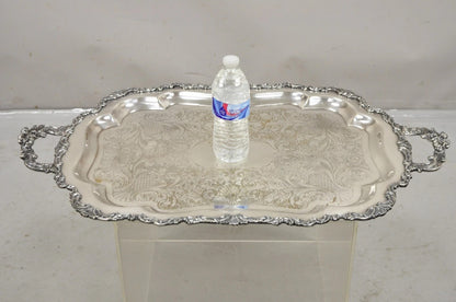 Vintage Community Ascot Sheffield Large Victorian Silver Plated Platter Bar Tray
