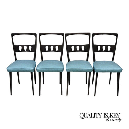 Vintage Italian Mid Century Modern Ico Parisi Style Dining Chairs - Set of 4