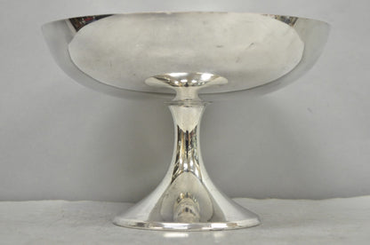 Vintage FB Rogers Mid Century Modern Silver Plated Pedestal Fruit Bowl Compote