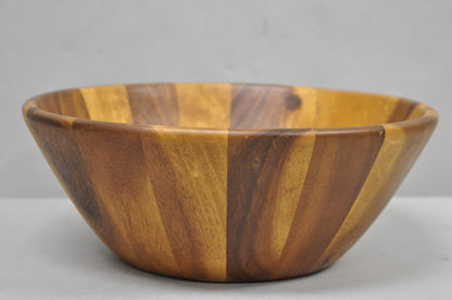 Vintage Bill.F BF Mid Century Modern Acacia Wood Salad Fruit Bowl