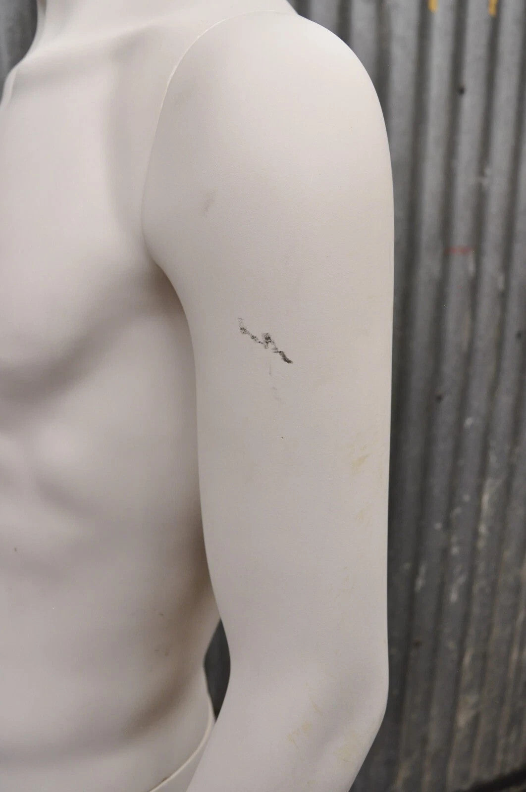 Male Fiberglass White Matte Finish Full Body Display Mannequin by Almax (B)