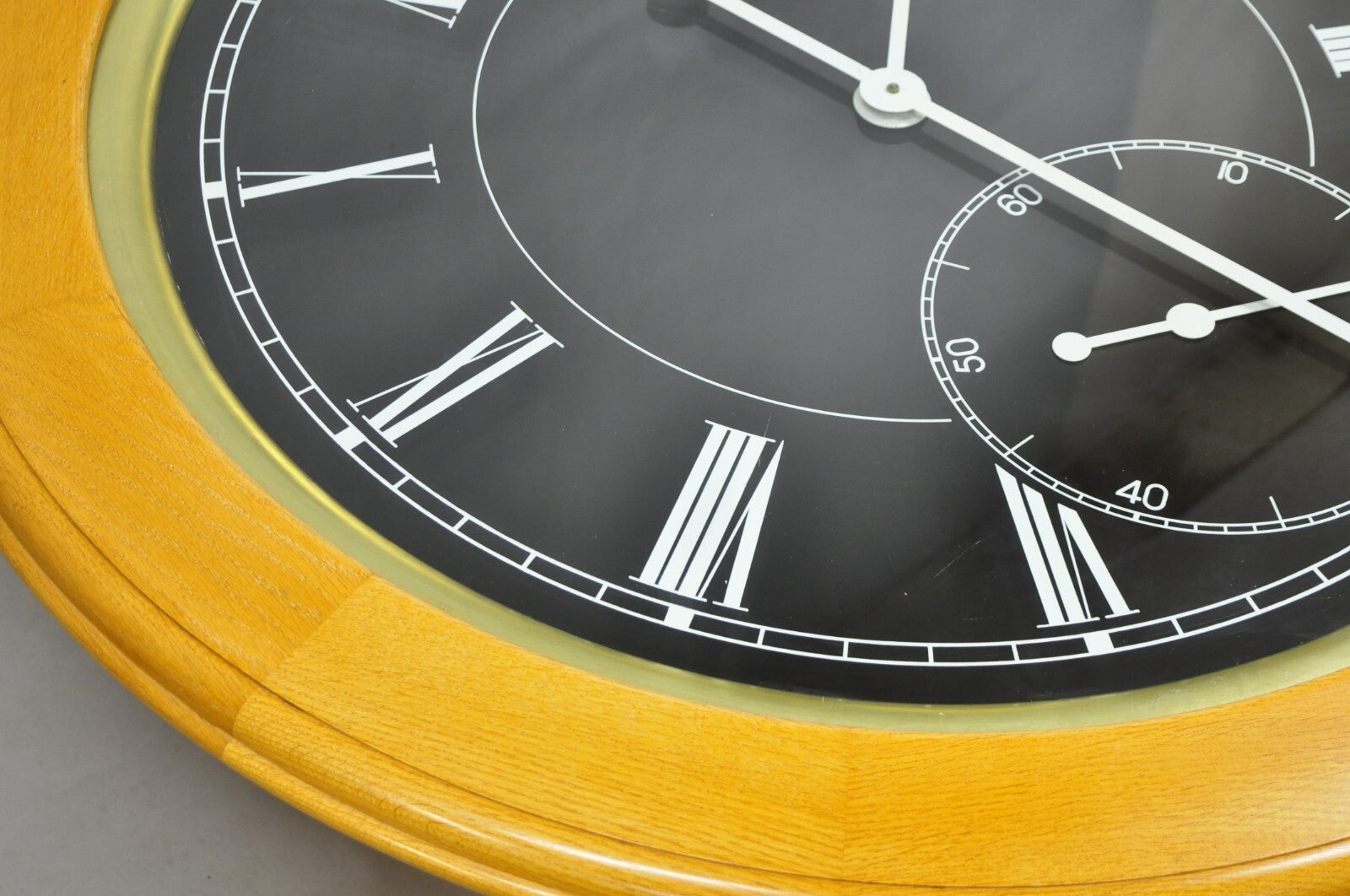 Vintage 1978 Paul Persoff Design Large 48" Custom Working Clock Coffee Table