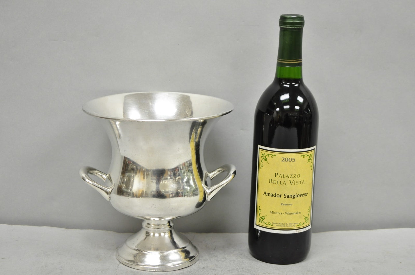 Vintage Leonard Small Silver Plated Trophy Cup Urn Champagne Chiller Ice Bucket