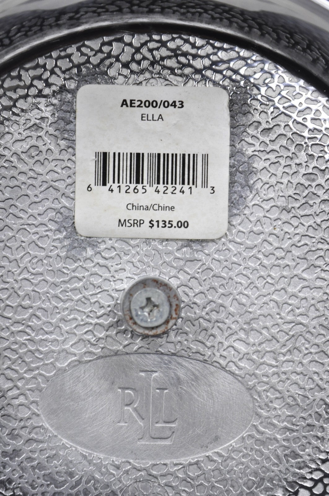 Ralph Lauren "Ella" Lauren Glass Fluted Hurricane Lamp Candle Holder AE200/043