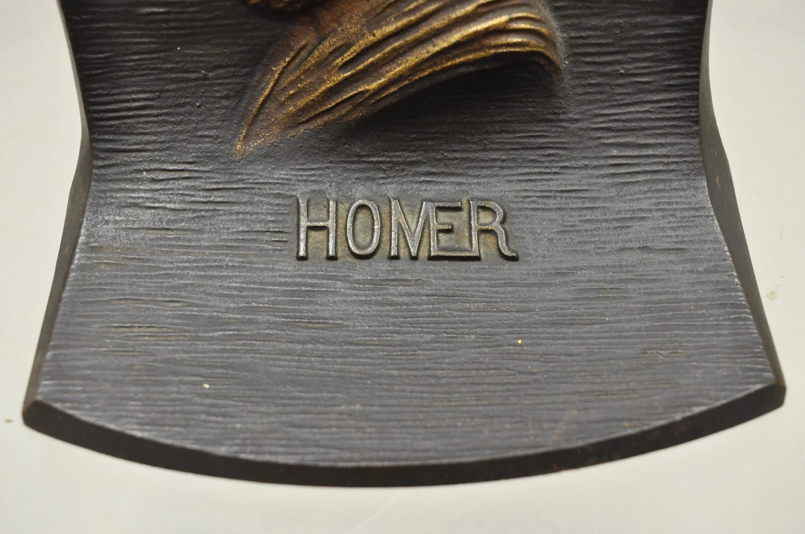 Vintage Bradley & Hubbard Cast Iron Dante and Homer Bookends - a Pair