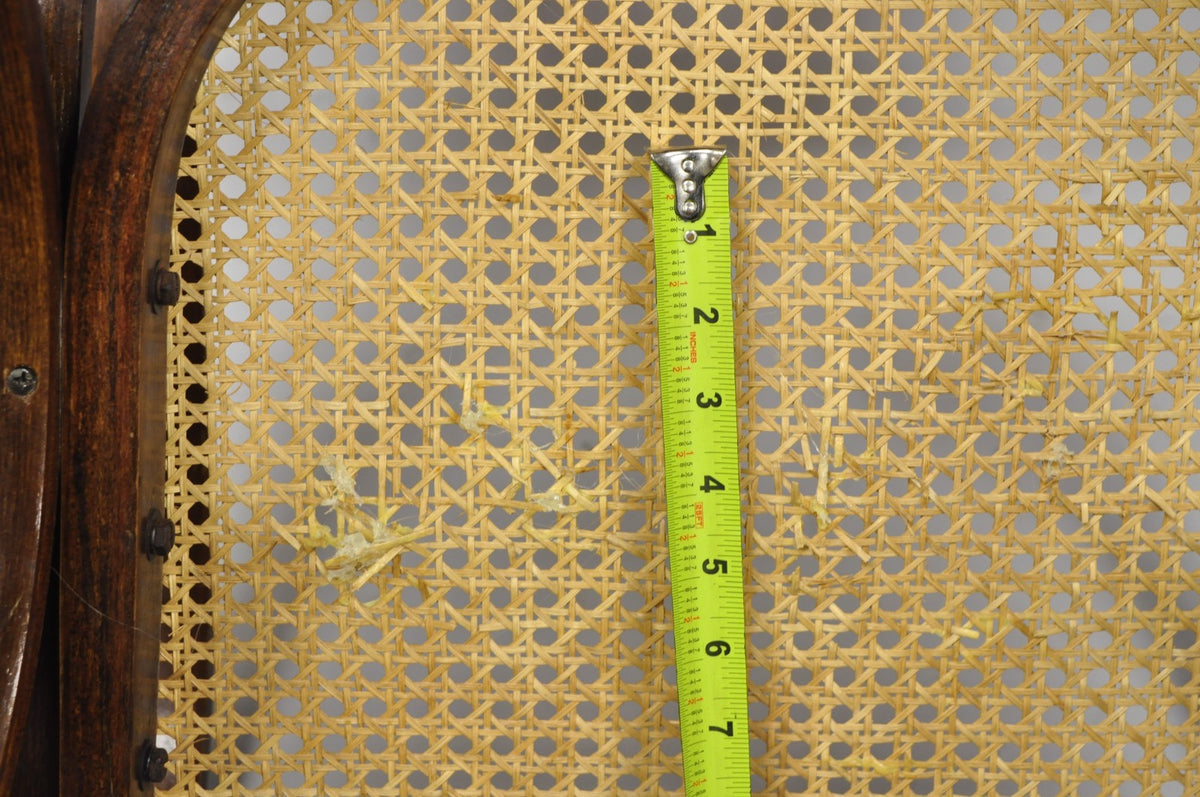 Vintage Mid Century Modern Thonet Style Bentwood & Cane Rocker Rocking Chair (C)