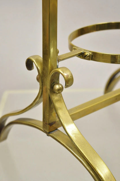 Vintage Italian Mid Century Modern Brass 3 Tier Muffin Pastry Cake Stand