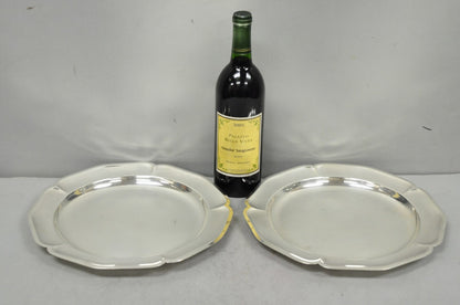 Vintage International Silver Co 221 Modern Silver Plated 12" Platter Dish - Pair