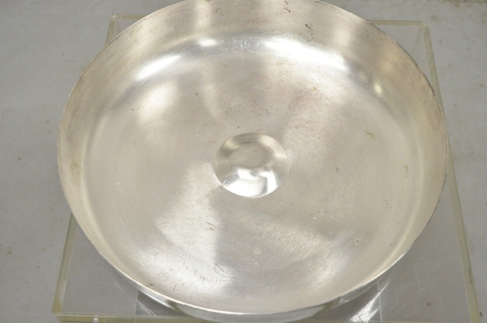 Large Vintage 15" Round Modern Stainless Steel Food Dish Serving Dome Cover