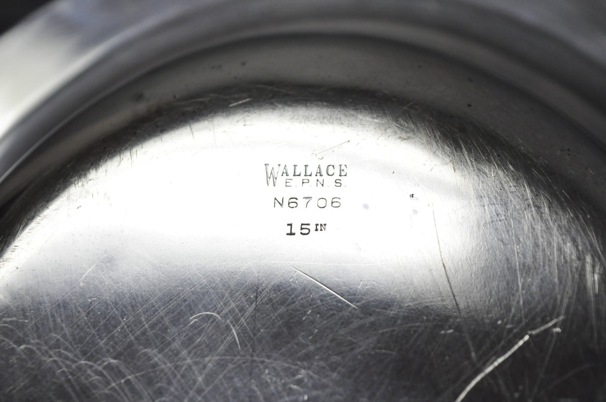 Vintage Wallace N6706 Silver Plated Large Oval 15" Covered Serving Dish